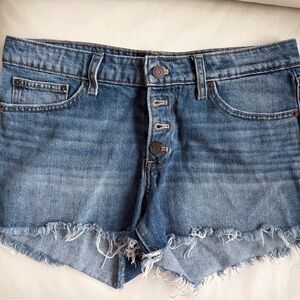 Lucky Brand Blue Jean Shorts Distressed Cut-Offs